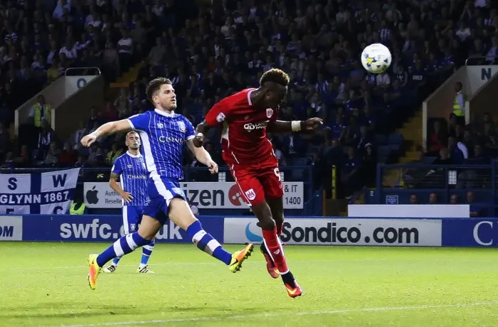Framed Print : Tammy Abraham Scores Second Goal: Sheffield Wednesday vs. Bristol City, Sky Bet Championship (September 13, 2016)