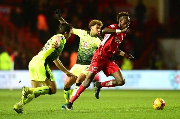 Tammy Abraham Skips Past a Defender: Bristol City vs. Reading, 2017
