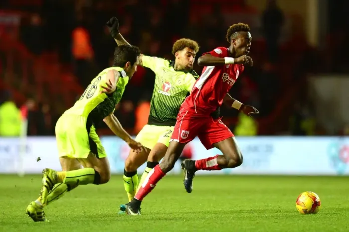 Framed Print : Tammy Abraham Skips Past a Defender: Bristol City vs. Reading, 2017 Framed Print : Tammy Abraham Skips Past a Defender: Bristol City vs. Reading, 2017