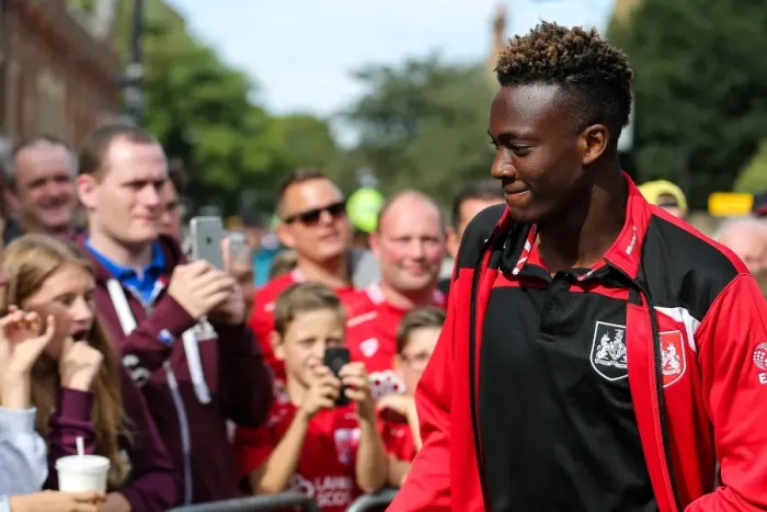 Framed Print : Tammy Abraham's Arrival at Craven Cottage: Fulham vs. Bristol City, 2016 Framed Print : Tammy Abraham's Arrival at Craven Cottage: Fulham vs. Bristol City, 2016