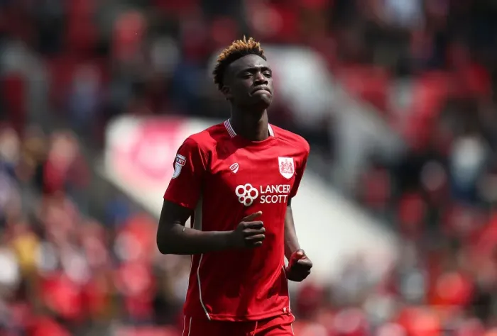 Framed Print : Tammy Abraham's Determined Performance: Bristol City vs Birmingham City (07-05-2017)