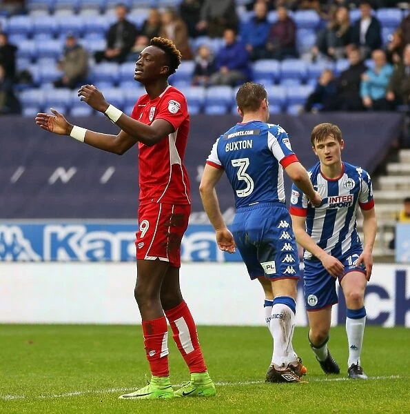Tammy Abraham's Disappointment: Wigan Athletic vs. Bristol City, Sky Bet Championship (11 March 2017)
