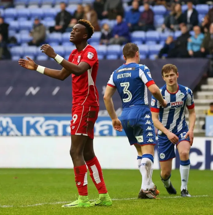 Framed Print : Tammy Abraham's Disappointment: Wigan Athletic vs. Bristol City, Sky Bet Championship (11 March 2017) Framed Print : Tammy Abraham's Disappointment: Wigan Athletic vs. Bristol City, Sky Bet Championship (11 March 2017)