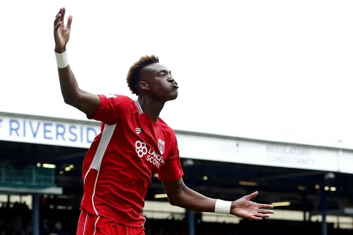Framed Print : Tammy Abraham's Epic Goal Celebration: Thrilling First Win for Bristol City at Ewood Park (Sky Bet Championship, 17 / 04 / 2017)