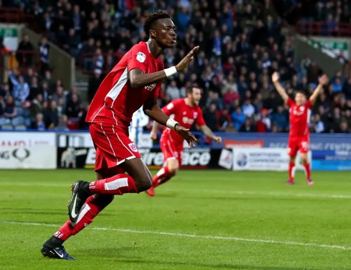 Framed Print : Tammy Abraham's Equalizing Goal: Huddersfield Town vs. Bristol City (10-12-2016)