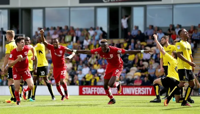 Framed Print : Tammy Abraham's Euphoric Goal: Burton Albion vs. Bristol City, Sky Bet Championship (August 13, 2016) Framed Print : Tammy Abraham's Euphoric Goal: Burton Albion vs. Bristol City, Sky Bet Championship (August 13, 2016)