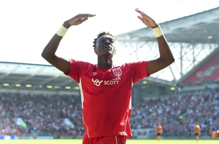 Framed Print : Tammy Abraham's Euphoric Goal Celebration: Bristol City's Historic Win Against Wolverhampton Wanderers (08-04-2017) Framed Print : Tammy Abraham's Euphoric Goal Celebration: Bristol City's Historic Win Against Wolverhampton Wanderers (08-04-2017)