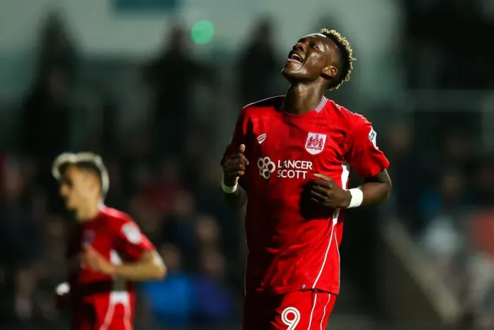 Framed Print : Tammy Abraham's Frustration: Bristol City vs Leeds United, 2016 Framed Print : Tammy Abraham's Frustration: Bristol City vs Leeds United, 2016