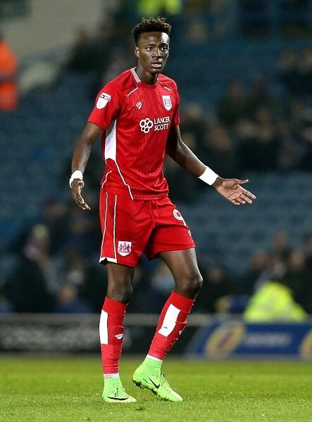 Tammy Abraham's Frustration: A Moment of Disappointment at Elland Road (Leeds United vs. Bristol City, 14 / 02 / 2017)
