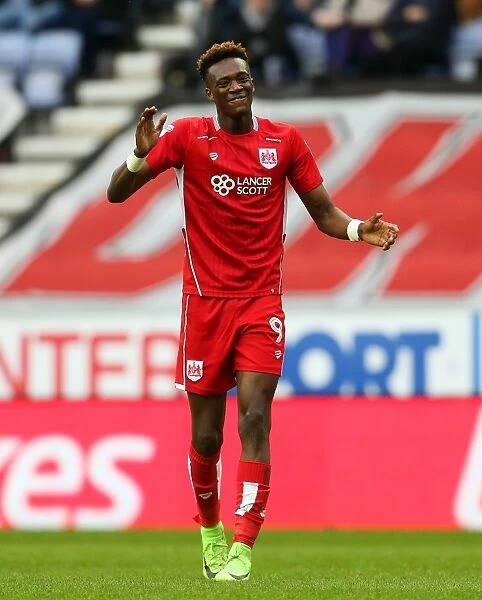 Tammy Abraham's Frustration: Sky Bet Championship Showdown between Wigan Athletic and Bristol City (March 11, 2017)