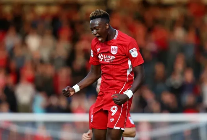 Framed Print : Tammy Abraham's Goal: Wycombe Wanderers vs. Bristol City, EFL League Cup (09.08.16)