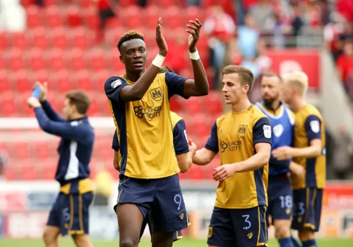 Framed Print : Tammy Abraham's Heroic Performance: Rotherham United vs. Bristol City, Sky Bet Championship (10-09-2016)