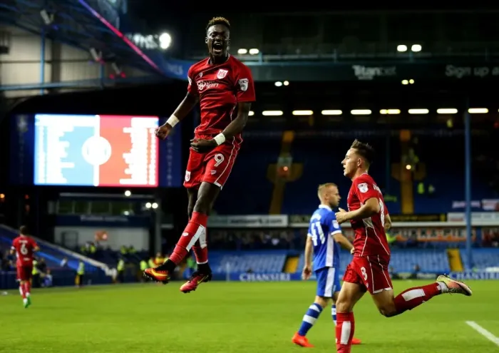 Framed Print : Tammy Abraham's Historic Goal: Bristol City's First in Championship Win Against Sheffield Wednesday (13 September 2016)