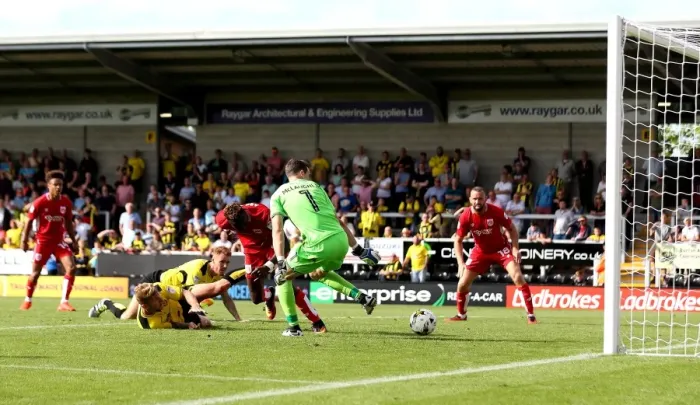 Framed Print : Tammy Abraham's Late Strike: Burton Albion 1-2 Bristol City (Sky Bet Championship, August 13, 2016)