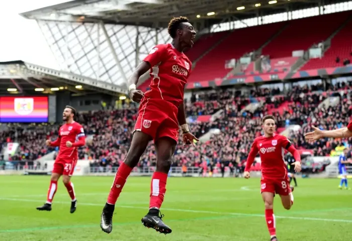 Framed Print : Tammy Abraham's Thrilling Goal Celebration: Bristol City vs. Cardiff City (14 / 01 / 2017) Framed Print : Tammy Abraham's Thrilling Goal Celebration: Bristol City vs. Cardiff City (14 / 01 / 2017)