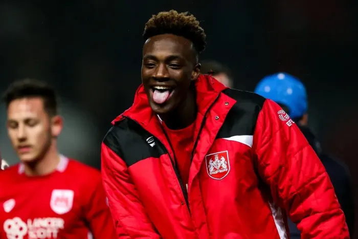 Framed Print : Tammy Abraham's Thrilling Goal Celebration: Bristol City's 4-0 Victory Over Huddersfield at Ashton Gate