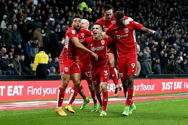 Tammy Abraham's Triumph: 3-0 Goal Celebration for Bristol City Against Derby County, February 11, 2017