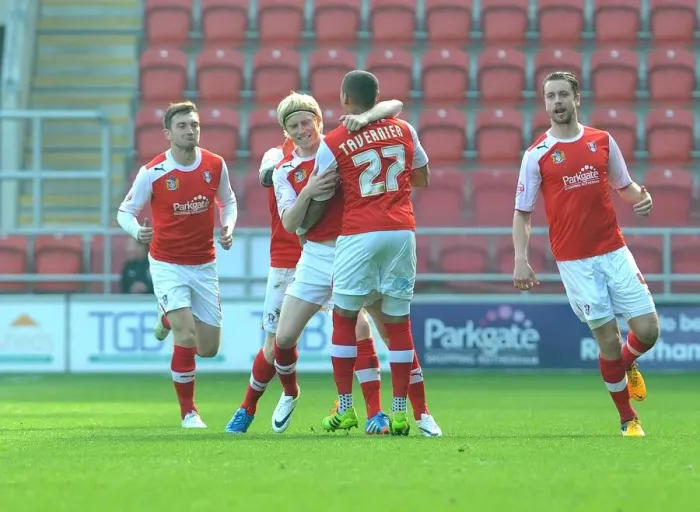 Framed Print : Tavernier's Thrilling Goal and Euphoric Celebration: Rotherham United vs. Bristol City (2014) Framed Print : Tavernier's Thrilling Goal and Euphoric Celebration: Rotherham United vs. Bristol City (2014)