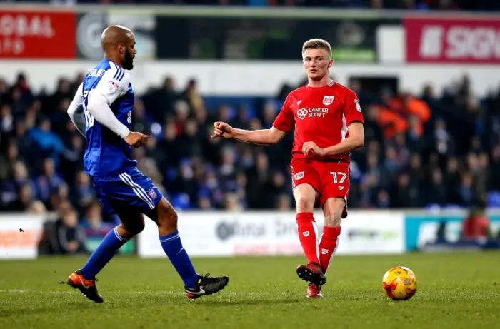 Framed Print : Taylor Moore in Action: Ipswich Town vs. Bristol City Championship Clash (December 2016)