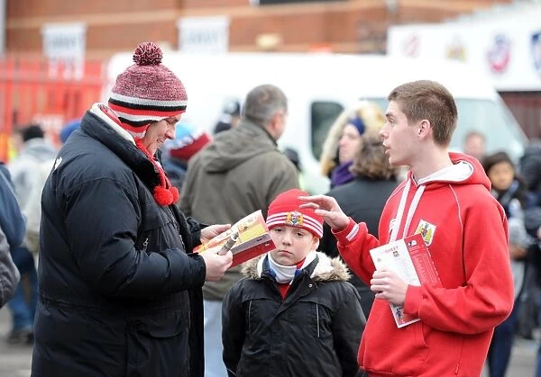 Thousands of Bristol City Fans Gather at Ashton Gate for FA Cup Match against West Ham United, January 2015