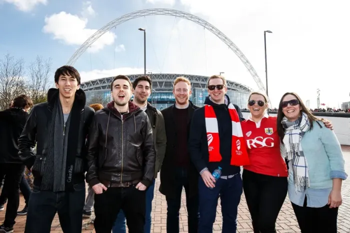 Framed Print : Thousands of Bristol City Fans Gather at Wembley Stadium for the Johnstones Paint Trophy Final Framed Print : Thousands of Bristol City Fans Gather at Wembley Stadium for the Johnstones Paint Trophy Final