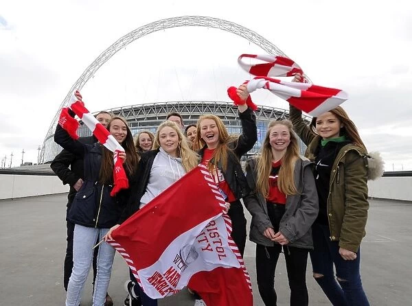 Thousands of Ecstatic Bristol City Fans at Wembley Stadium for Johnstone's Paint Trophy Final