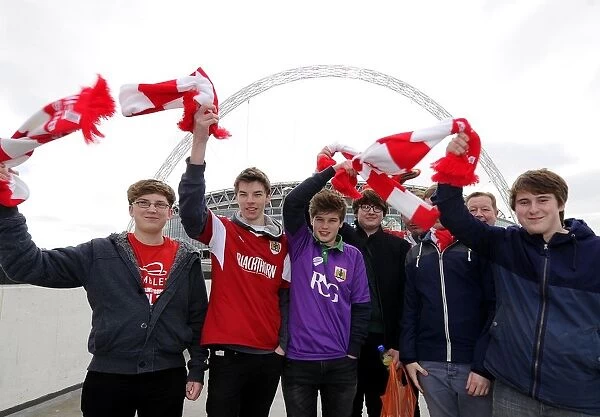 Thousands of Ecstatic Bristol City Fans at Wembley Stadium for Johnstone's Paint Final