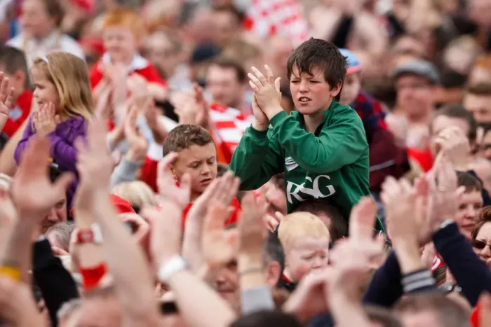 Framed Print : Thousands of Ecstatic Fans Pack Lloyds Amphitheatre for Bristol City's Championship Promotion Parade