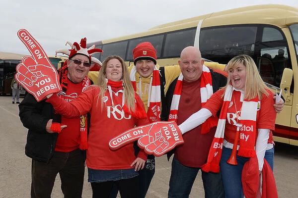 Thousands of Excited Bristol City Fans Heading to Wembley for the Johnstone's Paint Trophy Final Against Walsall