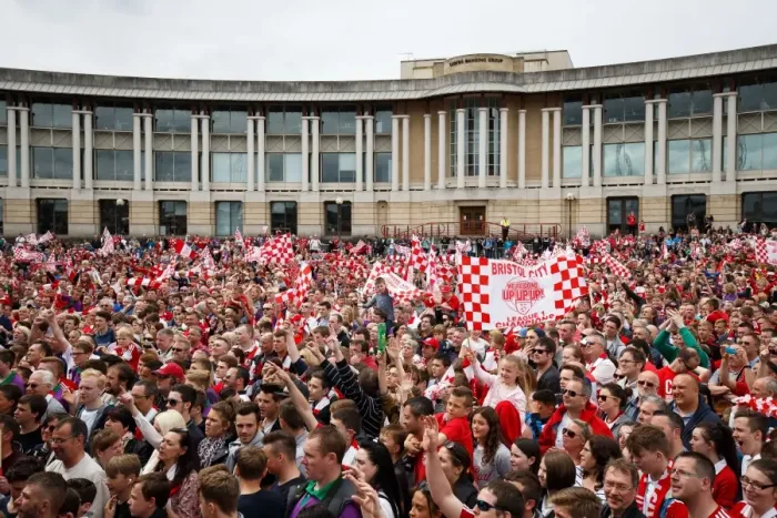 Framed Print : Thousands Rejoice: Bristol City's Double Title Triumph - Championship Promotion Parade Framed Print : Thousands Rejoice: Bristol City's Double Title Triumph - Championship Promotion Parade