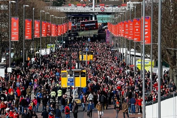 Thrilled Fans Celebrate: Bristol City's Johnstones Paint Trophy Victory over Walsall at Wembley Stadium