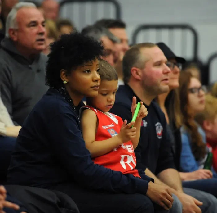 Framed Print : Thrilling Basketball Showdown: Bristol Flyers vs. Newcastle Eagles - Fans in Full Cheer