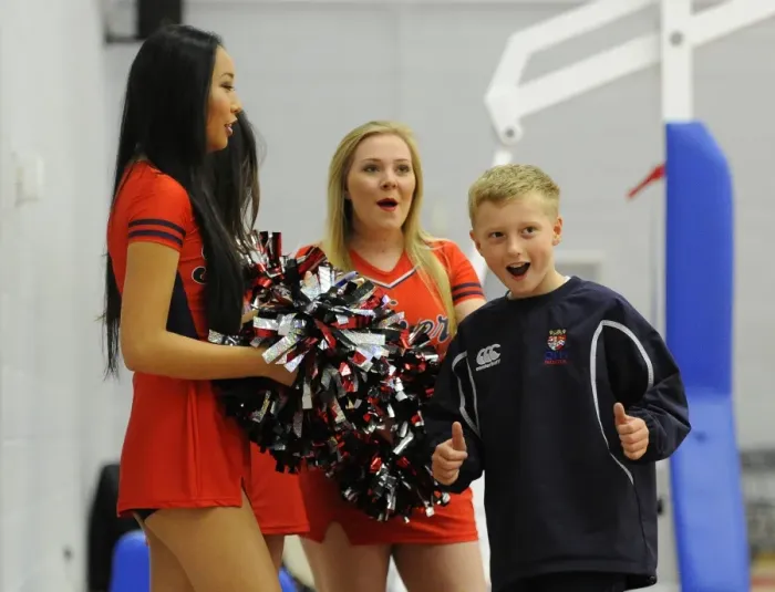 Framed Print : Thrilling Basketball Showdown: Flyers vs. Surrey United at SGS Wise Campus (November 2014)
