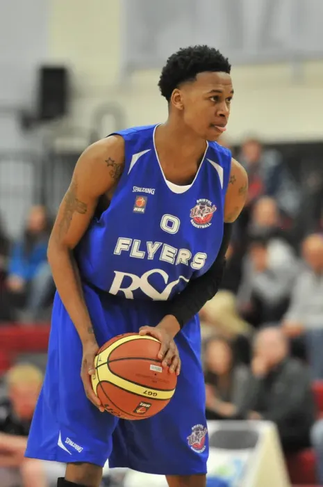 Framed Print : Thrilling BBL Cup Semi-Final Showdown: Bristol Flyers vs Glasgow Rocks - Bree Perine in Action