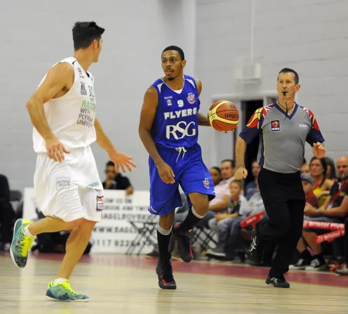 Framed Print : Thrilling British Basketball League Match: Flyers vs. Raiders at SGS Wise Campus (September 2014)