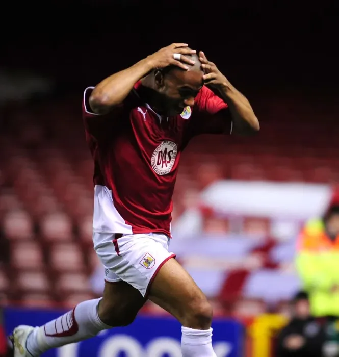 Framed Print : Thrilling Championship Match: Danny Haynes Scores the Opener for Bristol City against Barnsley at Ashton Gate Stadium (23 / 03 / 2010) Framed Print : Thrilling Championship Match: Danny Haynes Scores the Opener for Bristol City against Barnsley at Ashton Gate Stadium (23 / 03 / 2010)