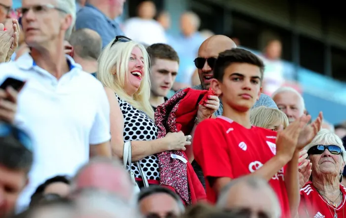 Framed Print : Thrilling Championship Victory: Euphoria in the New West Stand - Bristol City FC Framed Print : Thrilling Championship Victory: Euphoria in the New West Stand - Bristol City FC