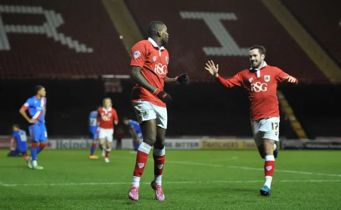 Framed Print : Thrilling FA Cup Goal: Jay Emmanuel-Thomas's Euphoric Celebration (Bristol City v Doncaster) Framed Print : Thrilling FA Cup Goal: Jay Emmanuel-Thomas's Euphoric Celebration (Bristol City v Doncaster)