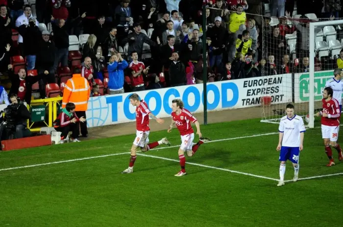 Framed Print : Thrilling Goal Celebration: Jon Stead Scores for Bristol City Against Cardiff City at Ashton Gate Stadium (March 10, 2012) Framed Print : Thrilling Goal Celebration: Jon Stead Scores for Bristol City Against Cardiff City at Ashton Gate Stadium (March 10, 2012)