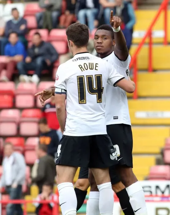 Framed Print : Thrilling Goal Celebration: Britt Assombalonga Lights Up Ashton Gate for Bristol City vs Peterborough United Framed Print : Thrilling Goal Celebration: Britt Assombalonga Lights Up Ashton Gate for Bristol City vs Peterborough United