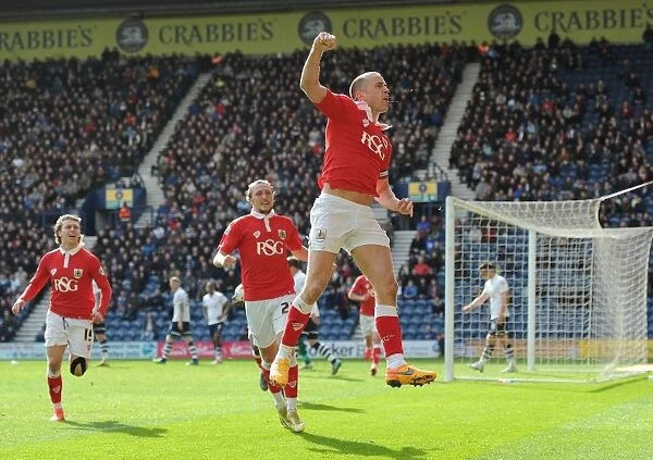 Thrilling Goal Celebration: Aaron Wilbraham Scores for Bristol City against Preston North End (Sky Bet League One, 11 / 04 / 2015)