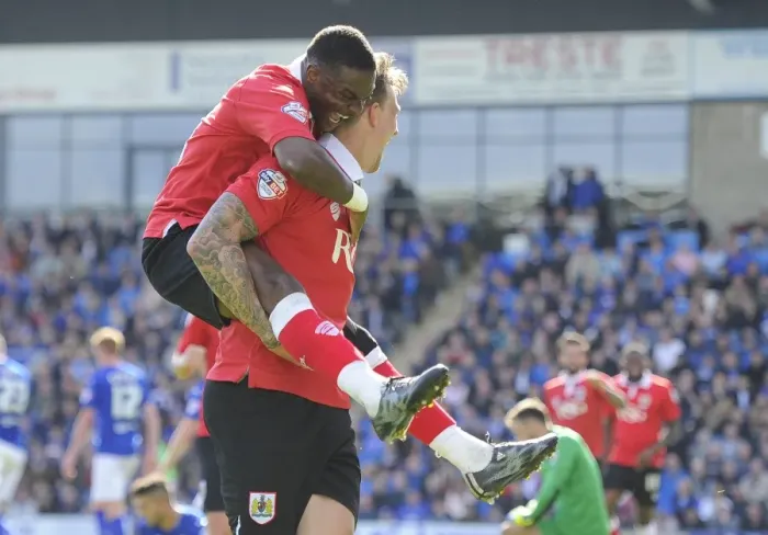 Framed Print : Thrilling Goal Celebration: Aden Flint and Kieran Agard of Bristol City Framed Print : Thrilling Goal Celebration: Aden Flint and Kieran Agard of Bristol City