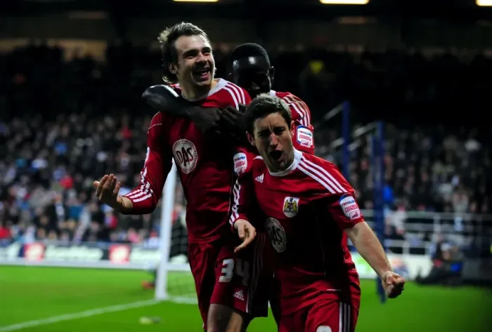 Framed Print : Thrilling Goal Celebration: Brett Pitman at QPR vs. Bristol City, Championship (03.01.2011) Framed Print : Thrilling Goal Celebration: Brett Pitman at QPR vs. Bristol City, Championship (03.01.2011)