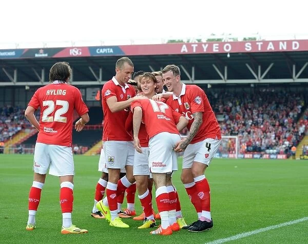 Thrilling Goal Celebration: Greg Cunningham and Bristol City Team Mates