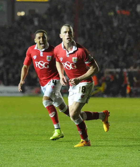 Framed Print : Thrilling Goal Celebration: Wilbraham and Tavernier's Unforgettable Moment at Ashton Gate (April 2015) Framed Print : Thrilling Goal Celebration: Wilbraham and Tavernier's Unforgettable Moment at Ashton Gate (April 2015)
