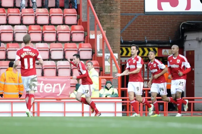 Framed Print : Thrilling Goal: Greg Cunningham Strikes for Bristol City Against Stevenage in Sky Bet League One Framed Print : Thrilling Goal: Greg Cunningham Strikes for Bristol City Against Stevenage in Sky Bet League One