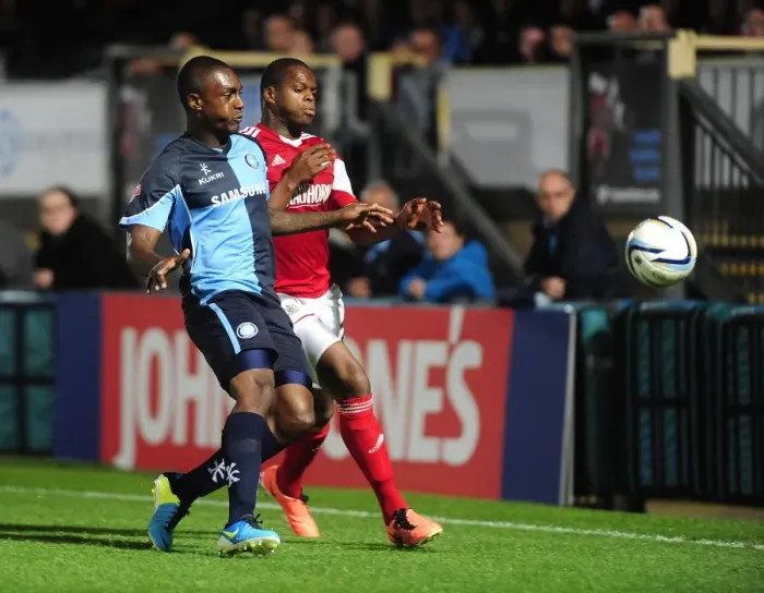 Framed Print : Thrilling Johnstone's Paint Trophy Showdown: Bristol City vs Wycombe Wanderers at Adams Park (October 8, 2013)
