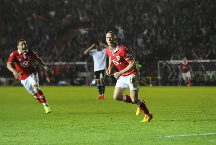 Framed Print : Thrilling Moment: Aaron Wilbraham's Goal Celebration for Bristol City in Sky Bet League One Framed Print : Thrilling Moment: Aaron Wilbraham's Goal Celebration for Bristol City in Sky Bet League One