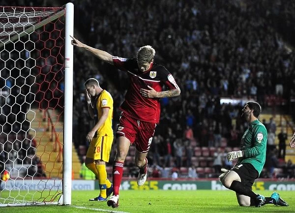 Thrilling Moment: Jon Stead's Euphoric Goal Celebration for Bristol City vs Crystal Palace, Championship 2012