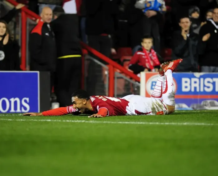 Framed Print : Thrilling Nicky Maynard Goal Celebration: Bristol City vs Barnsley (Championship, 23 / 03 / 2010) Framed Print : Thrilling Nicky Maynard Goal Celebration: Bristol City vs Barnsley (Championship, 23 / 03 / 2010)